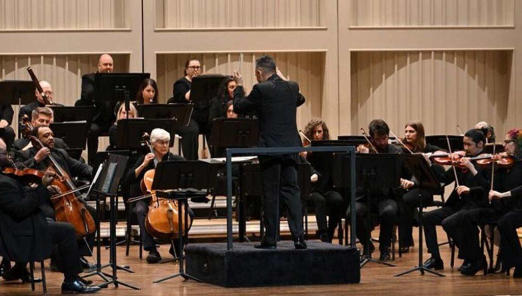 The Spartanburg Philharmonic performs in front of an audience